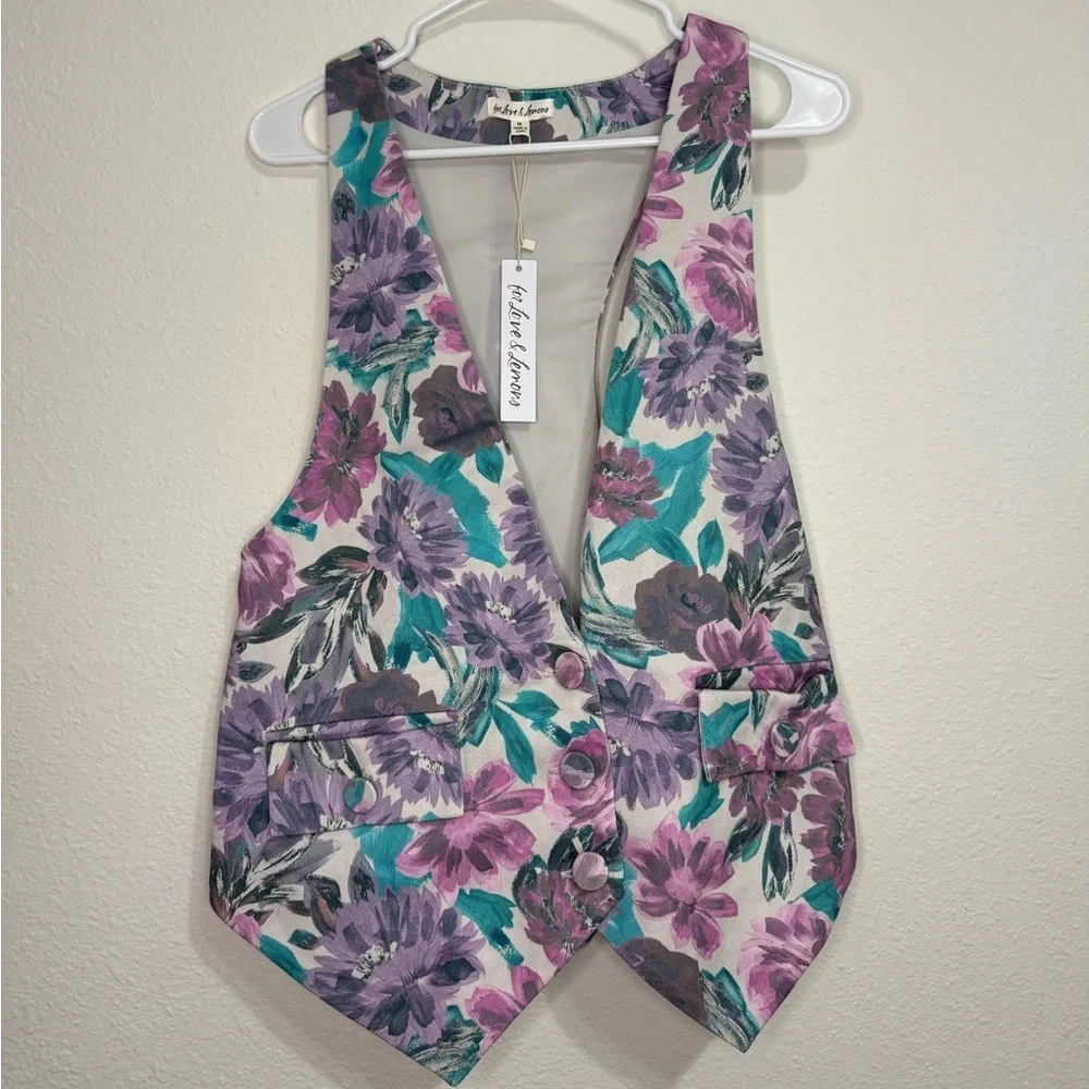 For Love And Lemons Tamara Floral Vest - Picture 1 of 3